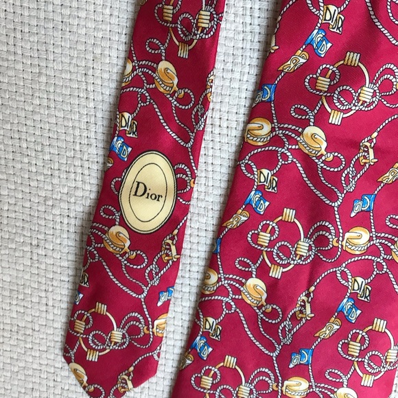 Vintage Christian Dior Monsieur silk neck tie - Picture 2 of 7
